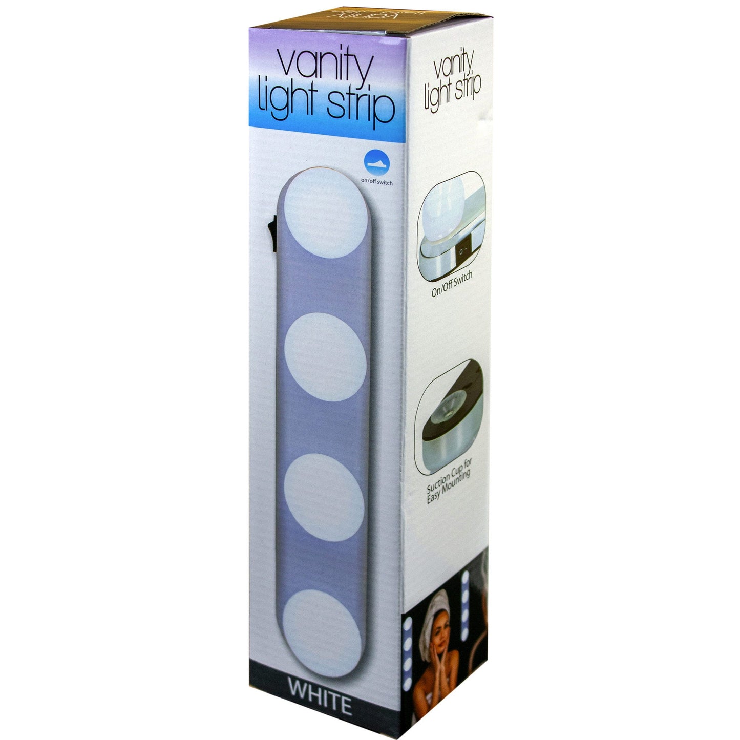 white vanity light strips - 4 bulb -- 6 per box