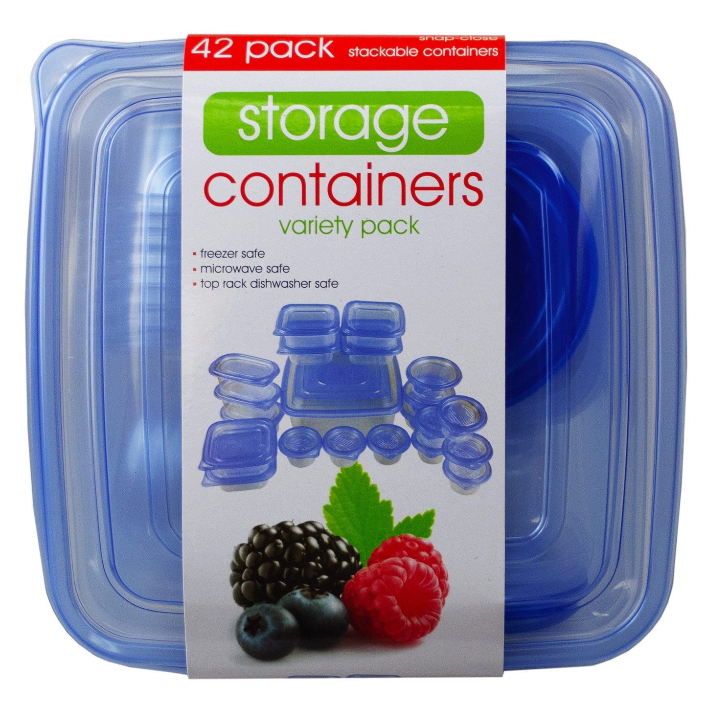 42 piece food storage set - bpa free -- 4 per box
