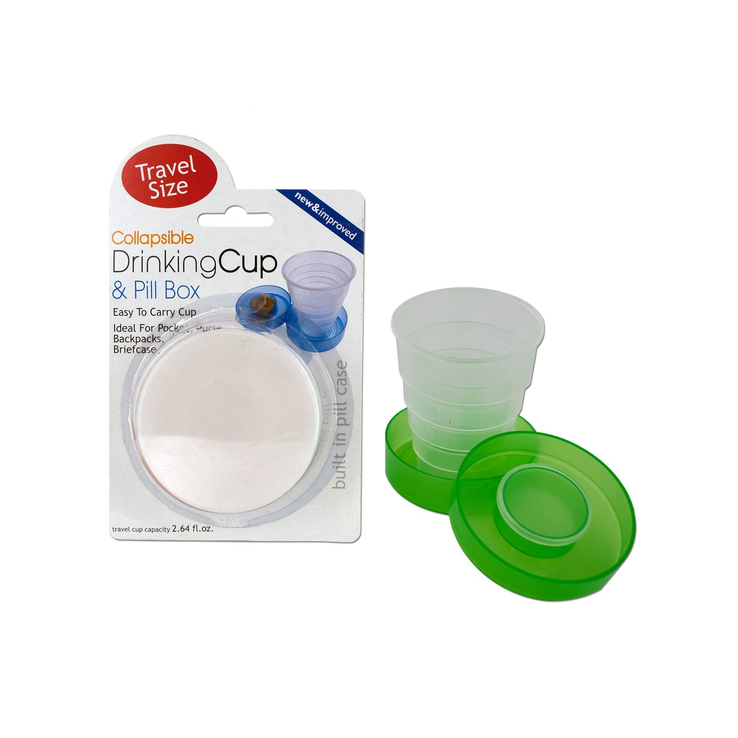 collapsible drinking cup & pill box - -- 31 per box