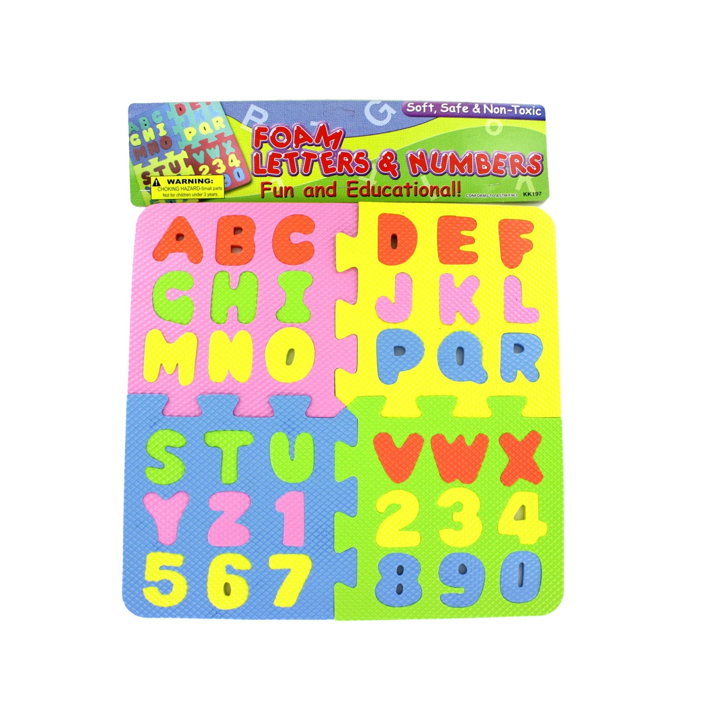 foam letter & number puzzle mat -- 18 per box