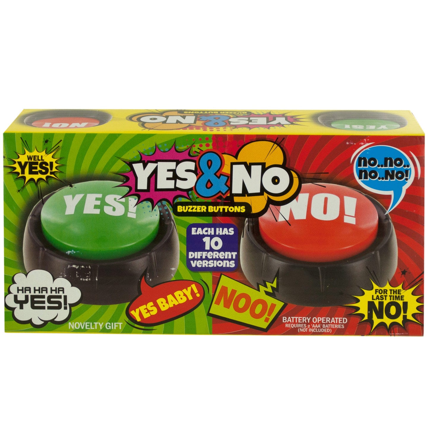 talking yes & no buzzer buttons -- 4 per box