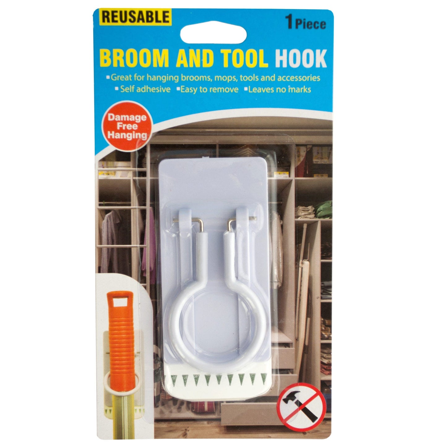 reusable broom & tool hooks -- 25 per box