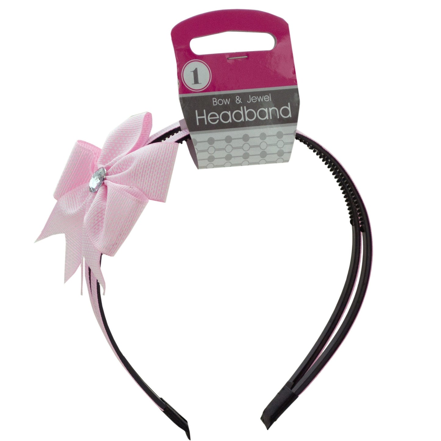 alice headband with bow & jewel accent -- 45 per box