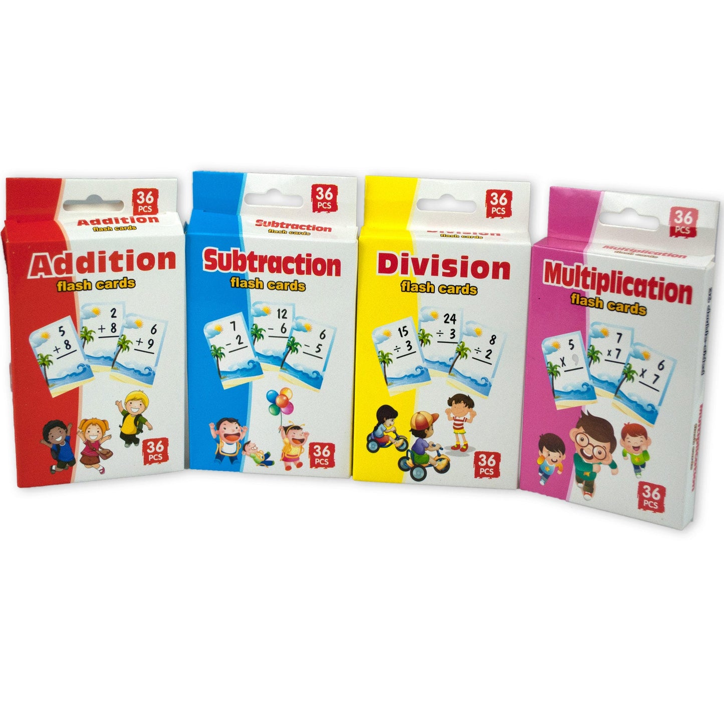 jumbo double-sided flash cards - countertop display -- 20 per box