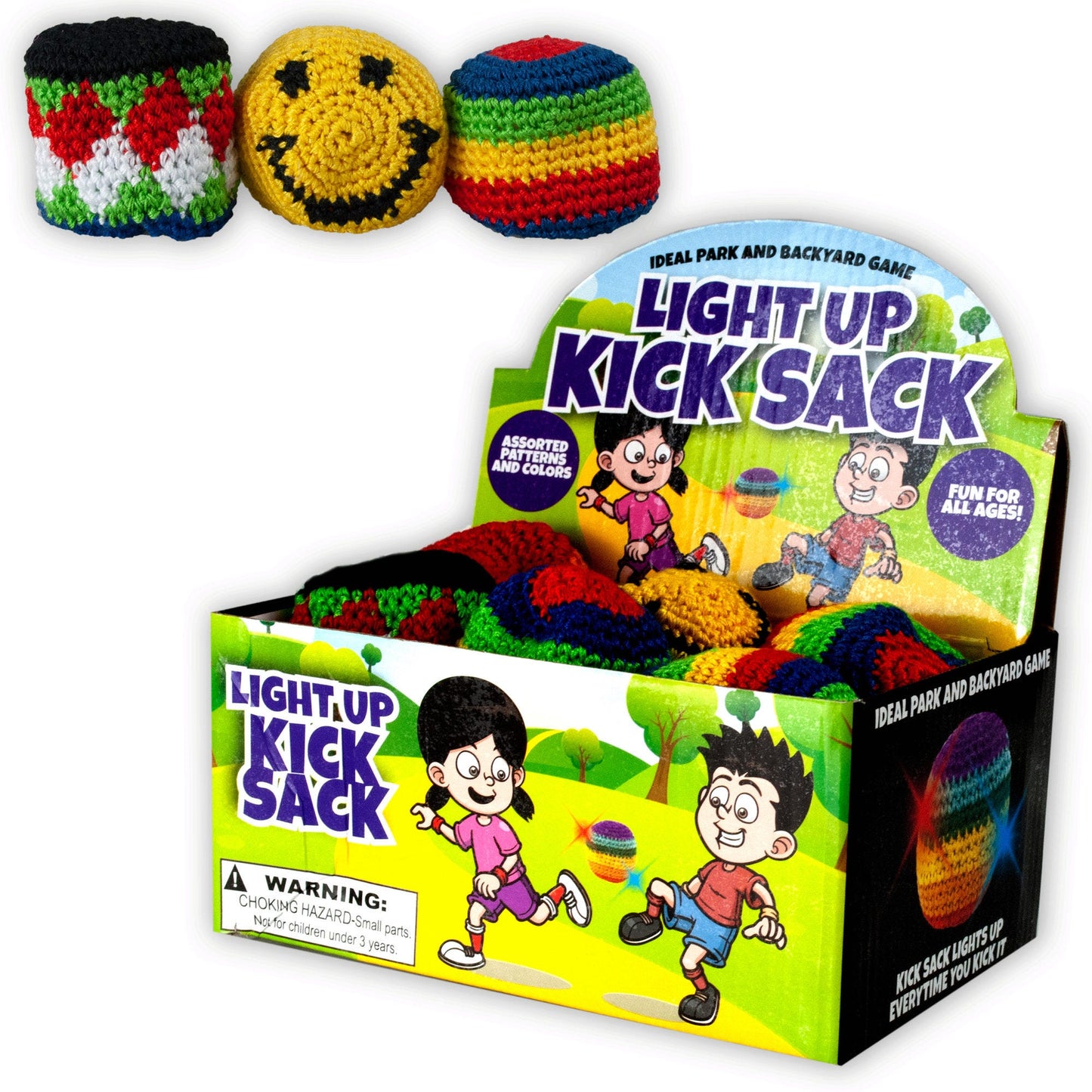 light-up woven kick sack countertop display -- 26 per box