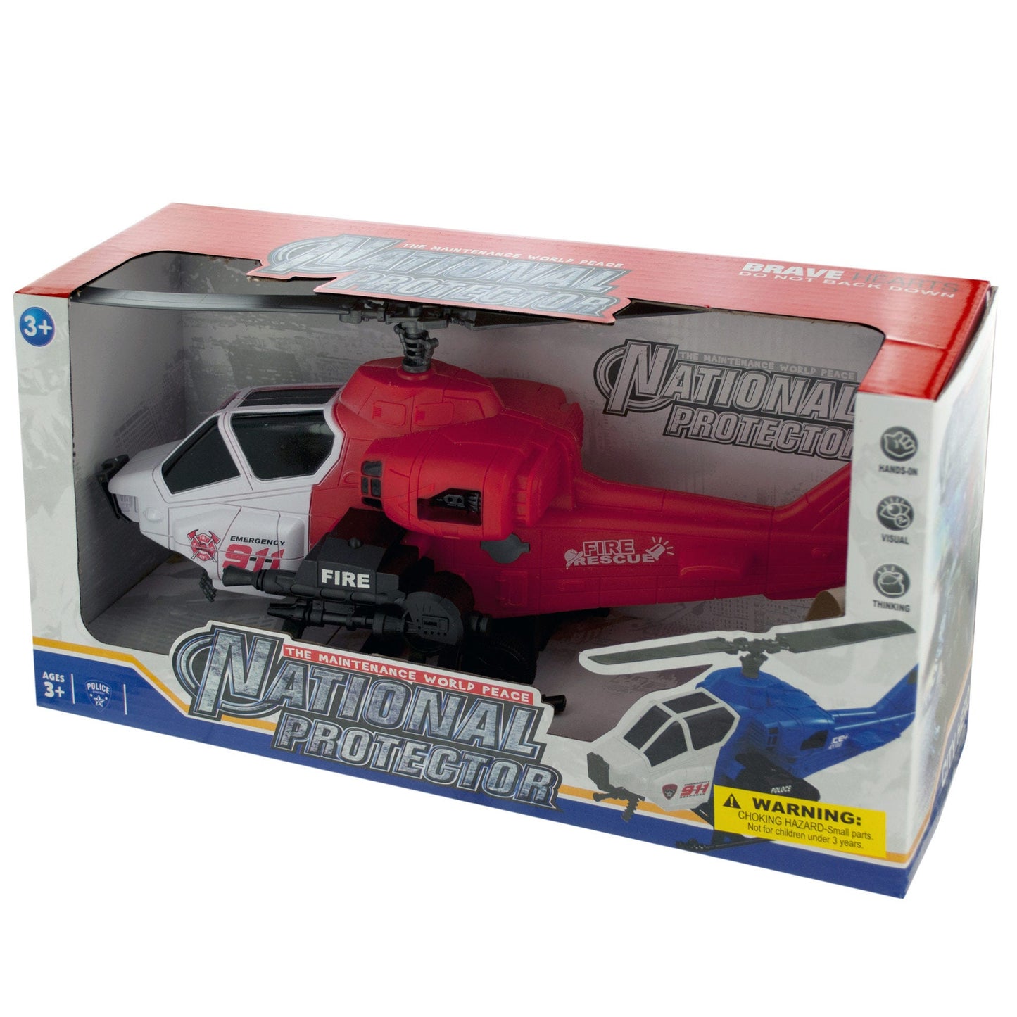 fire rescue helicopter - friction motor -- 3 per box