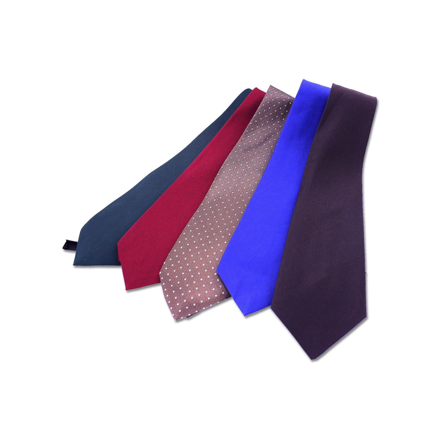 assorted solid color men's polyester ties - -- 34 per box
