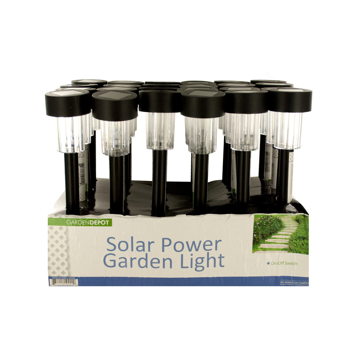 solar power garden light countertop display -- 17 per box