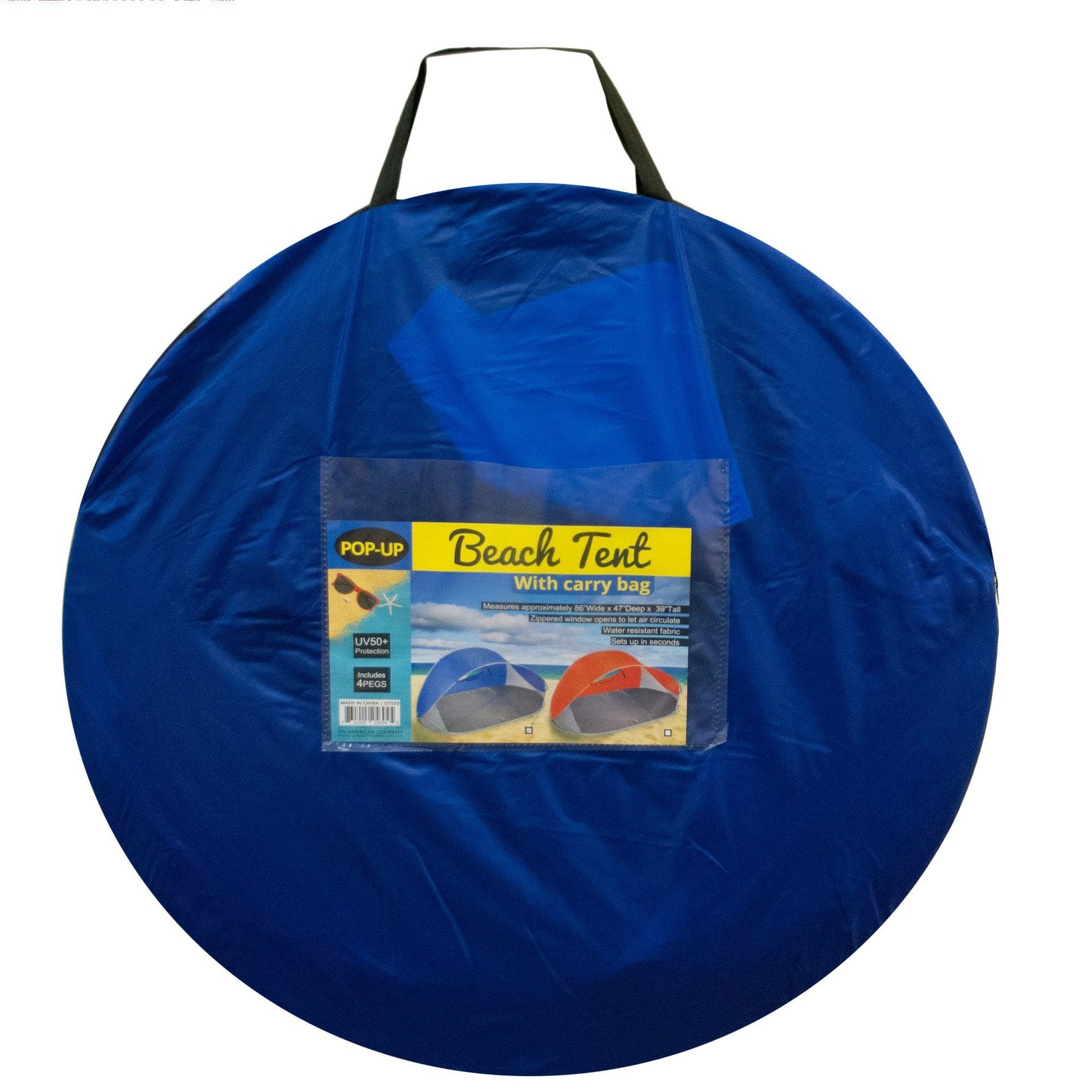 pop-up beach tent with carry bag -- 1 per box