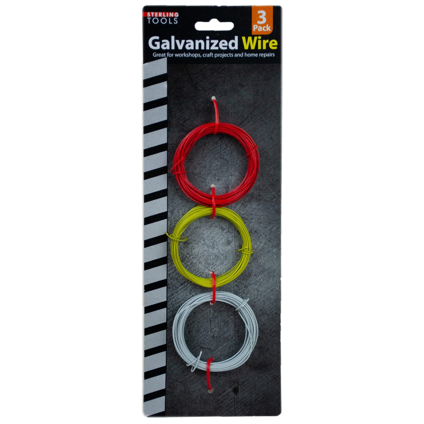colored galvanized wire set - 3 piece -- 28 per box