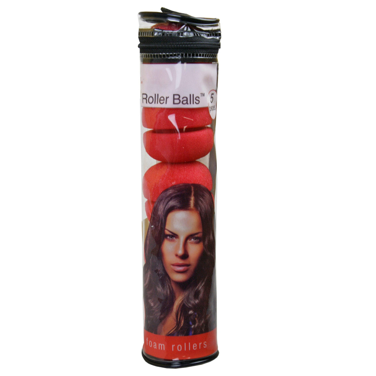 mia beauty red foam roller balls - 5 piece - aa pack -- 69 per box