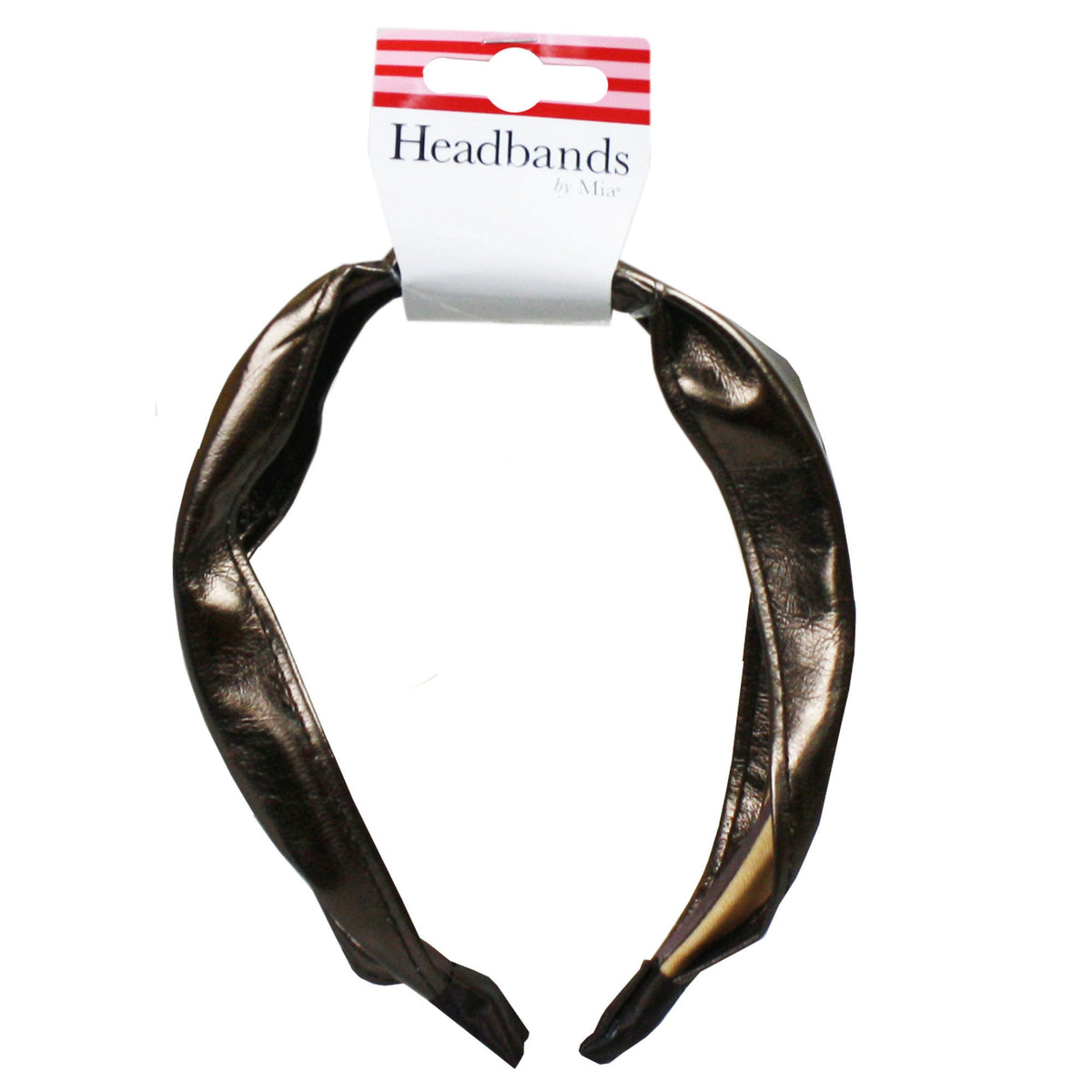 mia beaty fashion headbands - brown and silver - bulk aa pack -- 64 per box