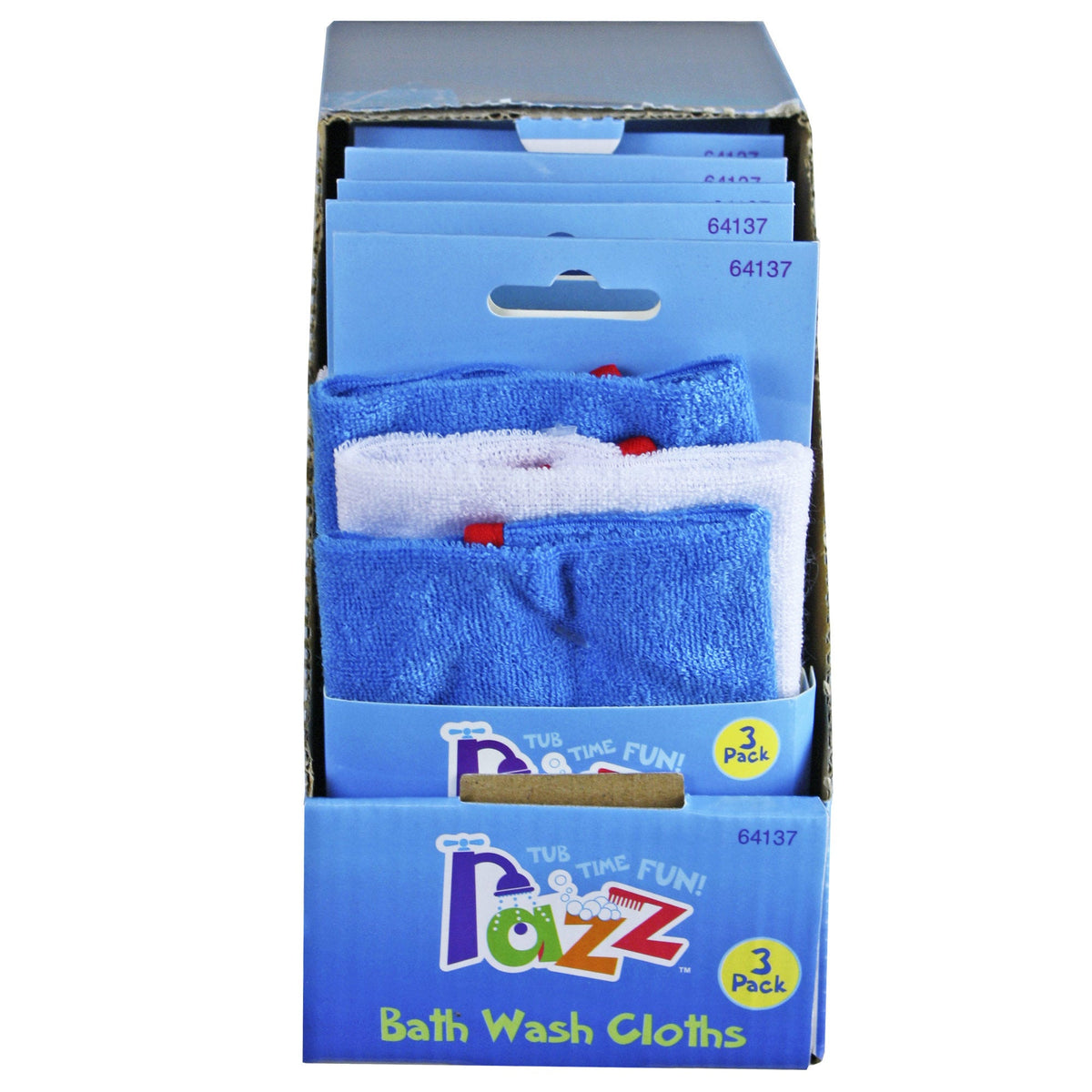 razz my little bath buds - 3 pack wash cloths -- 32 per case