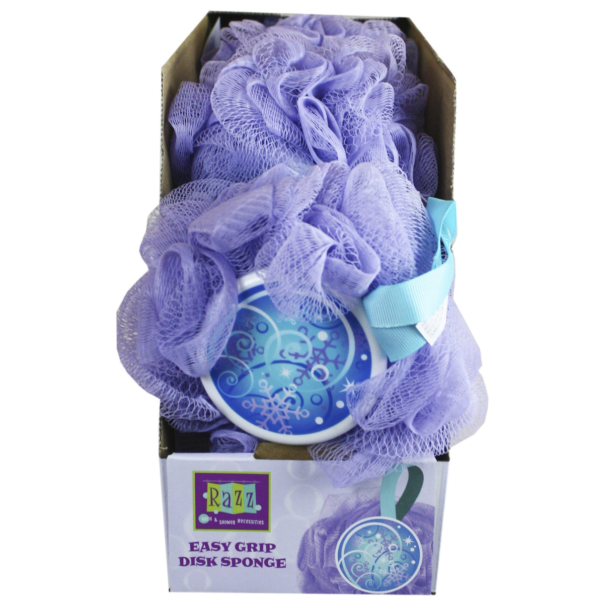 razz easy grip ice princess bath pouf - countertop display -- 32 per case
