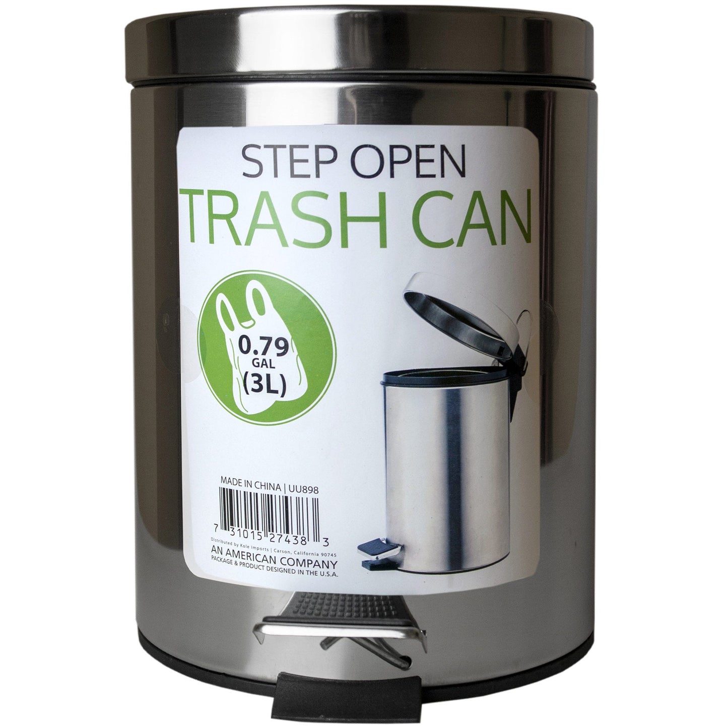 step open trash cans - 3 liter -- 4 per box