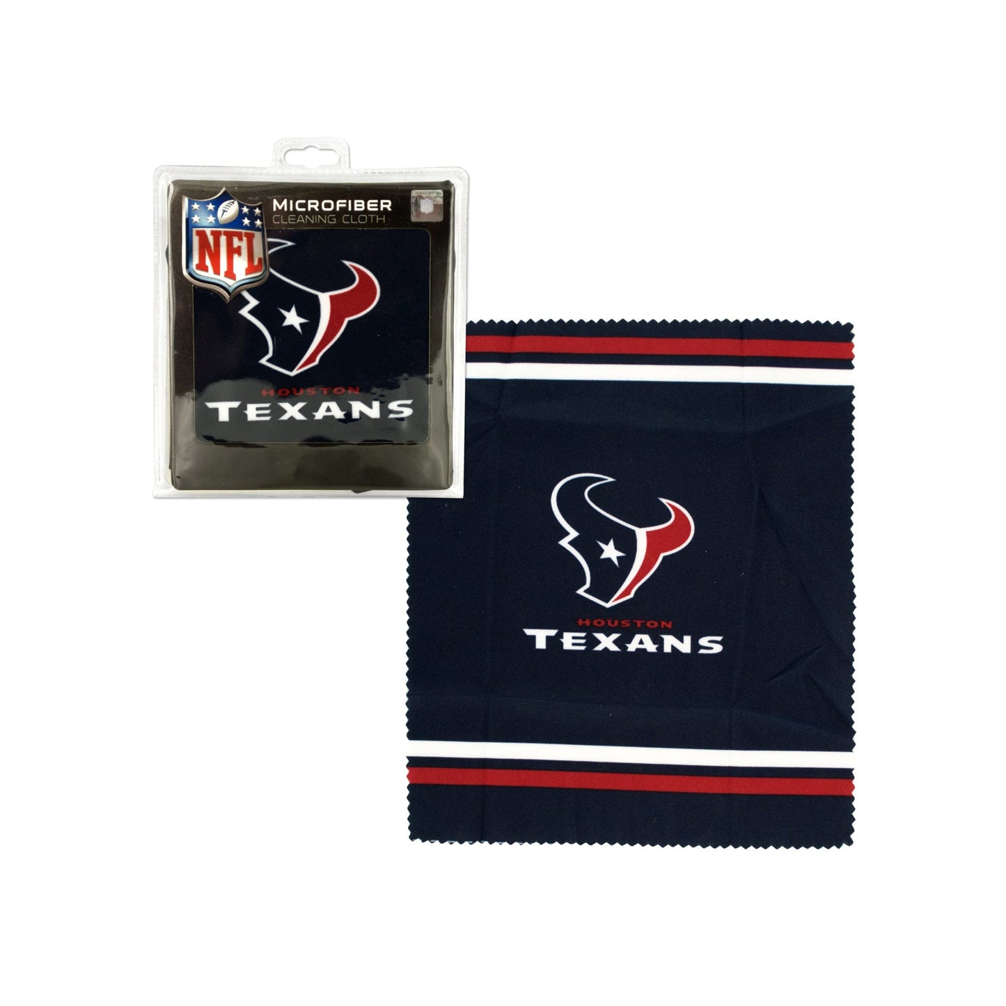 houston texans microfiber eyeglass cleaning cloth -- 71 per box
