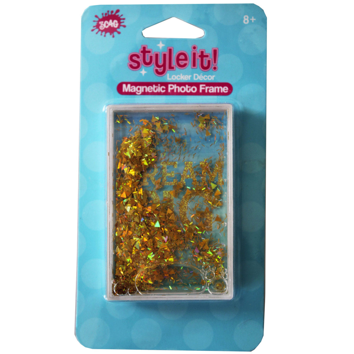 dream big glitter confetti magnetic locker frames -- 38 per box