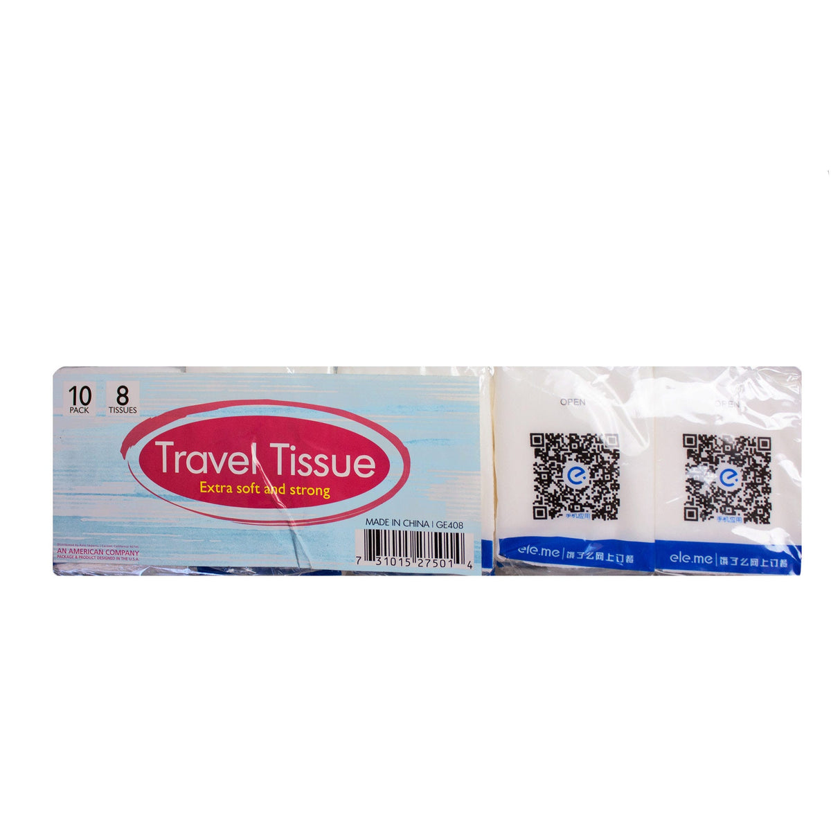 travel tissue set - 10 pack -- 26 per box