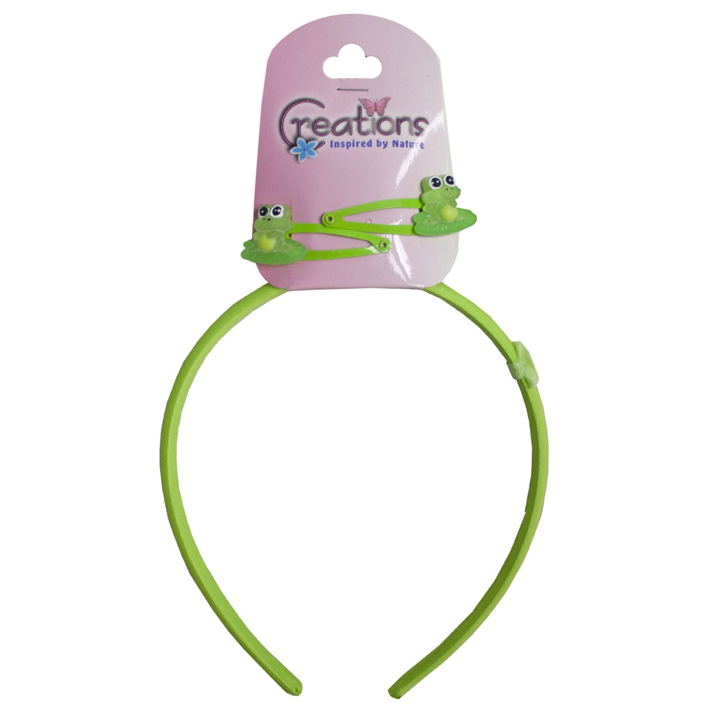 frog themed headbands and clips set - 3 pieces -- 86 per box