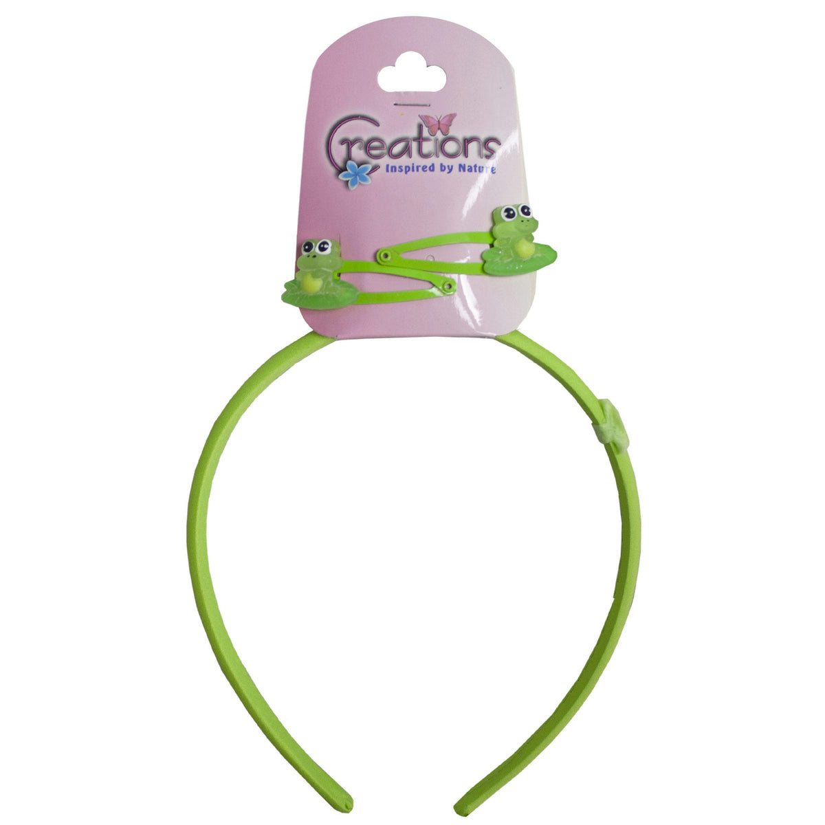 frog themed headbands and clips set - 3 pieces -- 86 per box