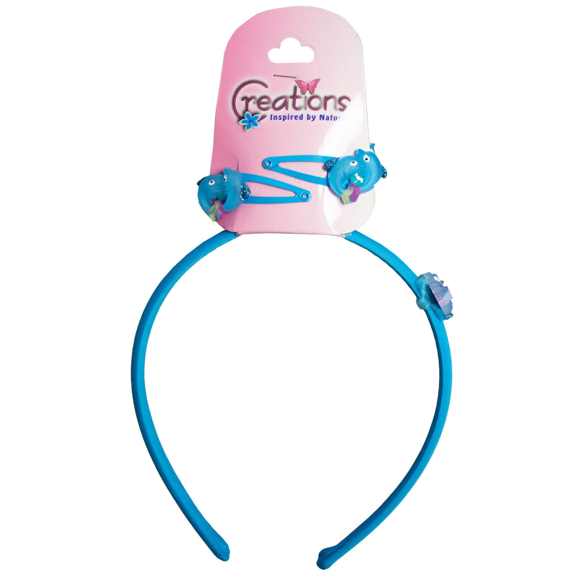 creations 3 piece dolphin themed headband & clips set -- 86 per box