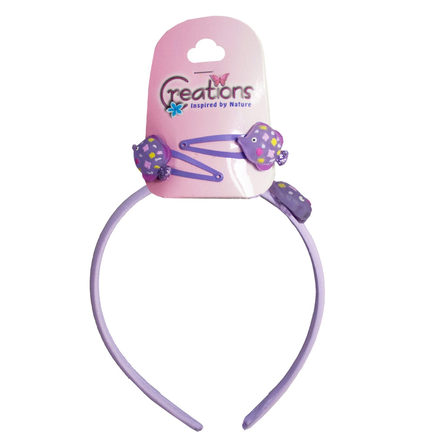 fish themed headband & clips set - -- 86 per box