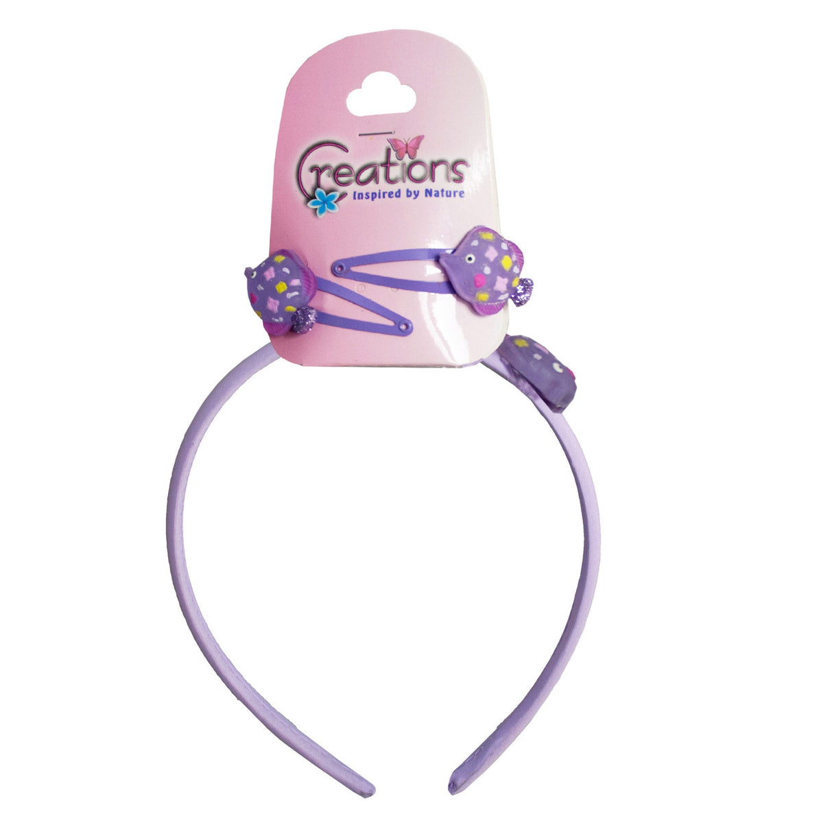 fish themed headband & clips set - -- 86 per box