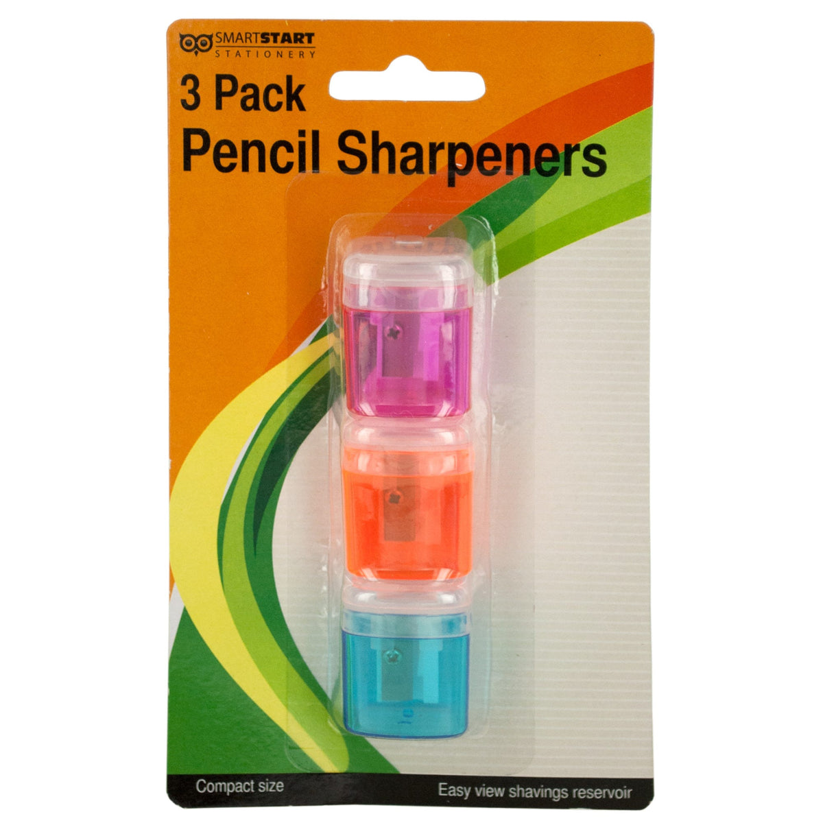 colorful pencil sharpeners set -- 36 per box