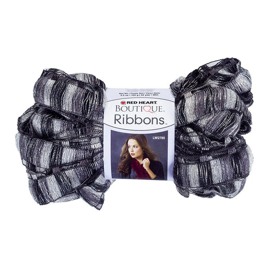 metallic grey & black city ribbons yarn -- 24 per case