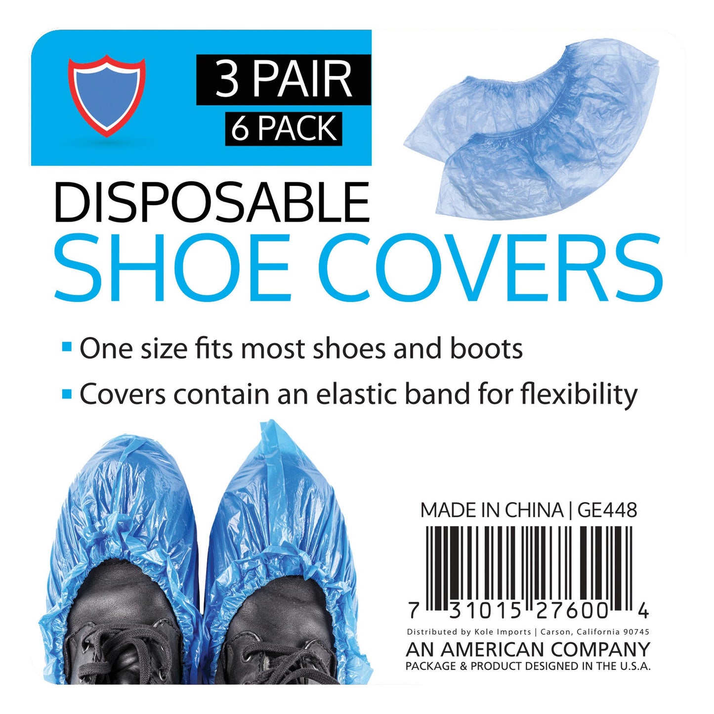 6 pack shoe covers - disposable -- 38 per box