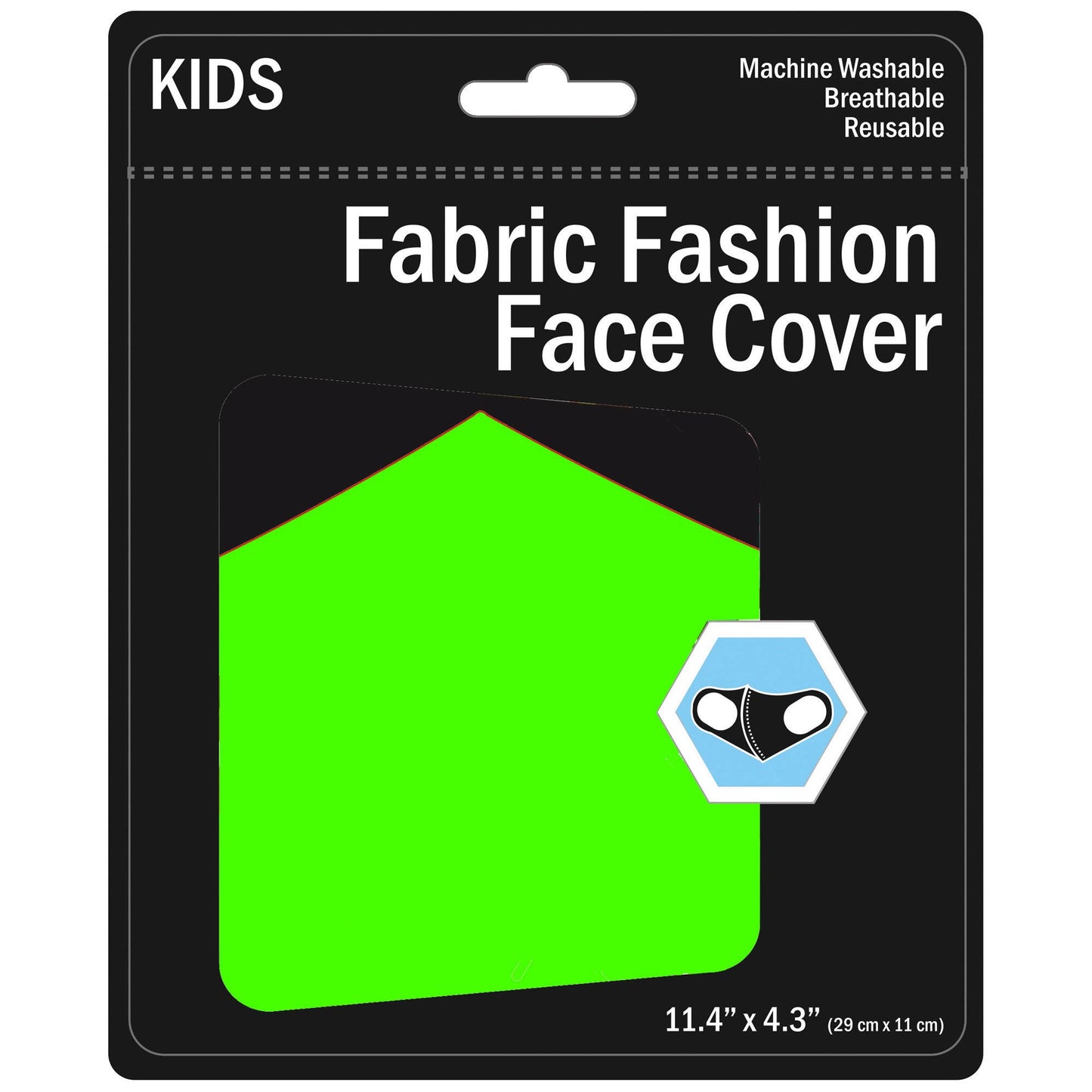 kids washable neon face masks - 2500 per pack -- 69 per box