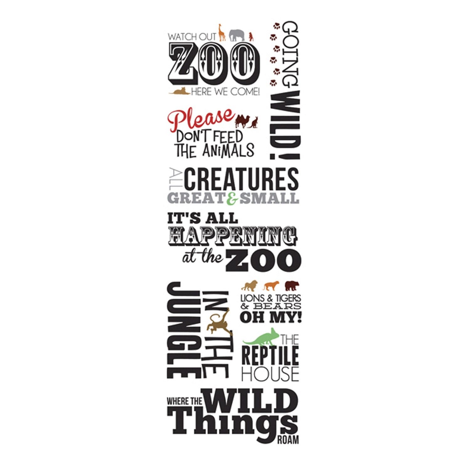 momenta zoo phrase stickers - bulk -- 86 per box