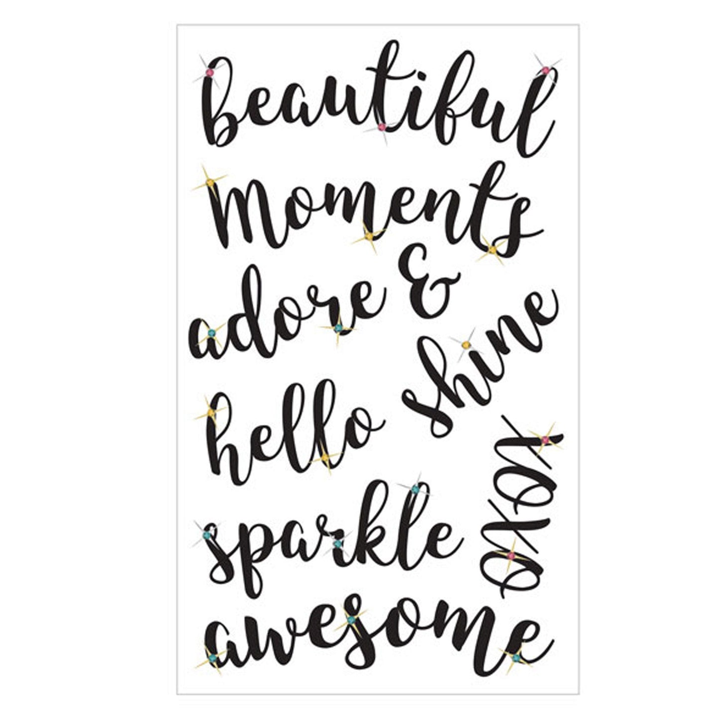 momenta 9 piece stickers with gems -- 86 per box