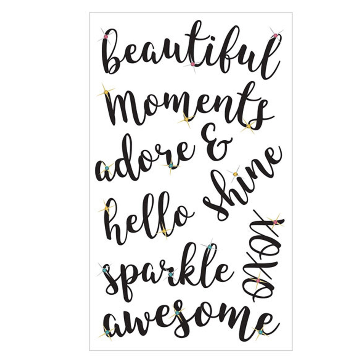 momenta 9 piece stickers with gems -- 86 per box