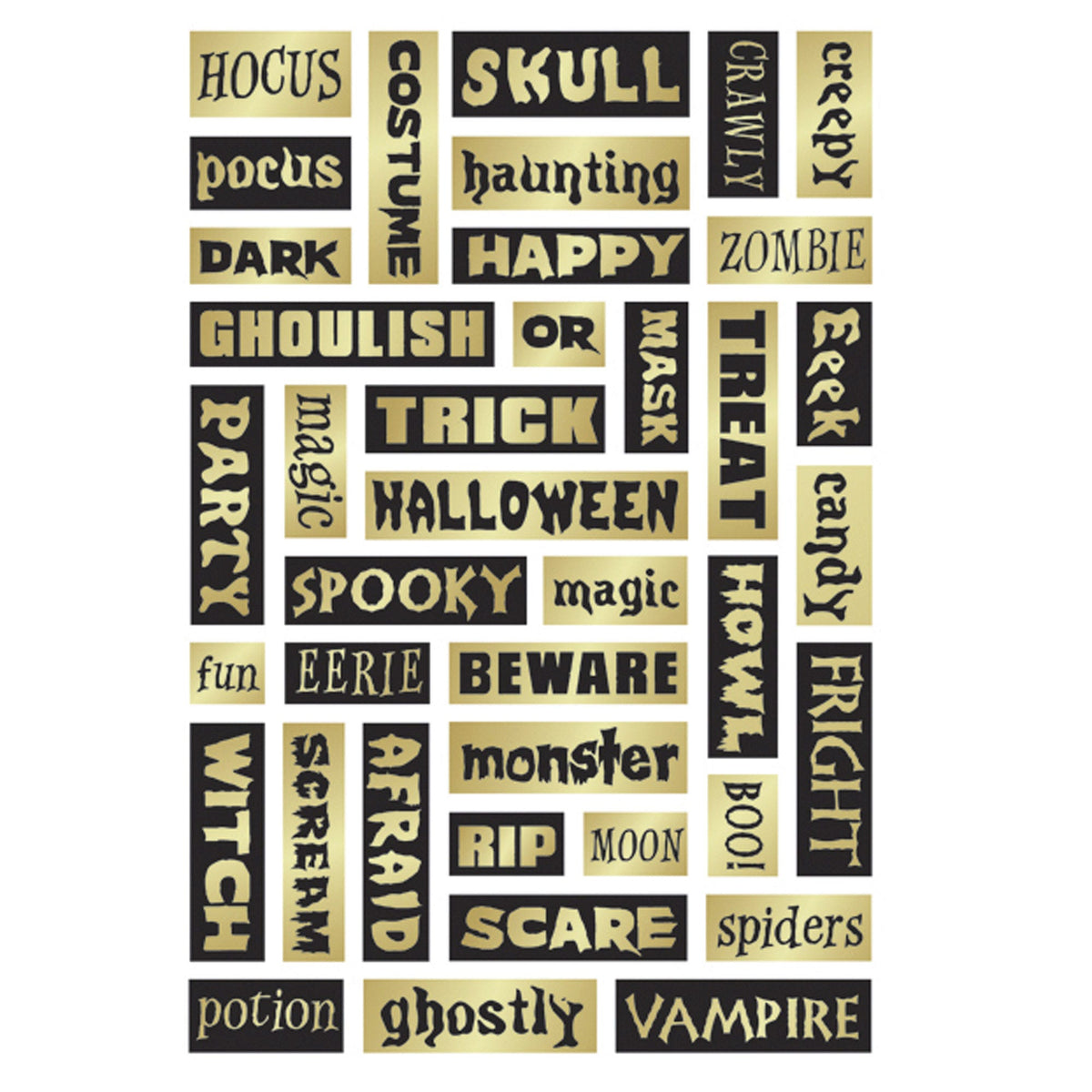 momenta foam stickers - 39 halloween phrases -- 86 per box