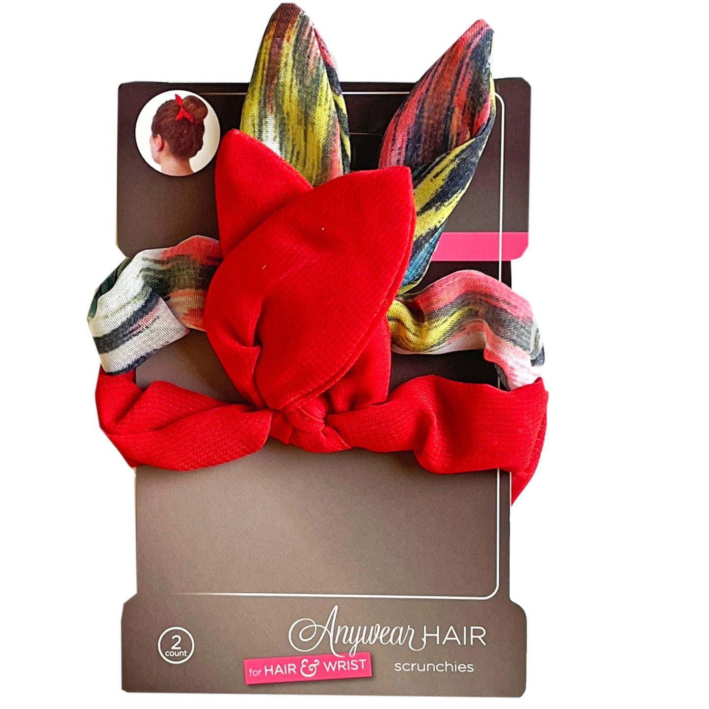 assorted color wire bow scrunchies -- 30 per case