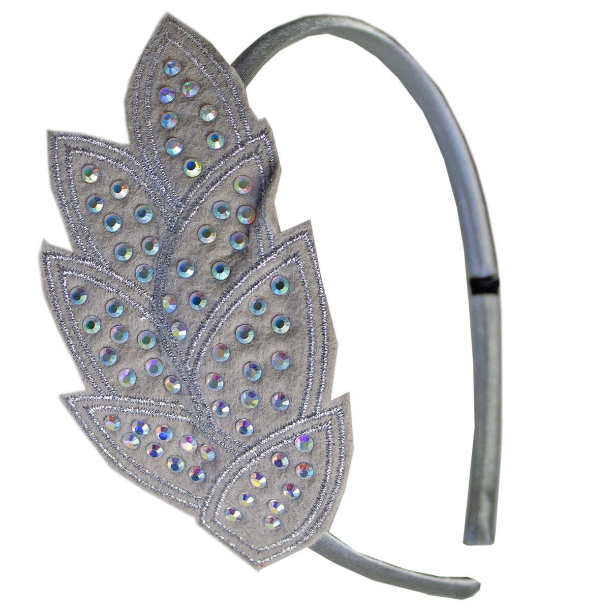 pattern clips and headband with jewels - assorted colors -- 30 per case