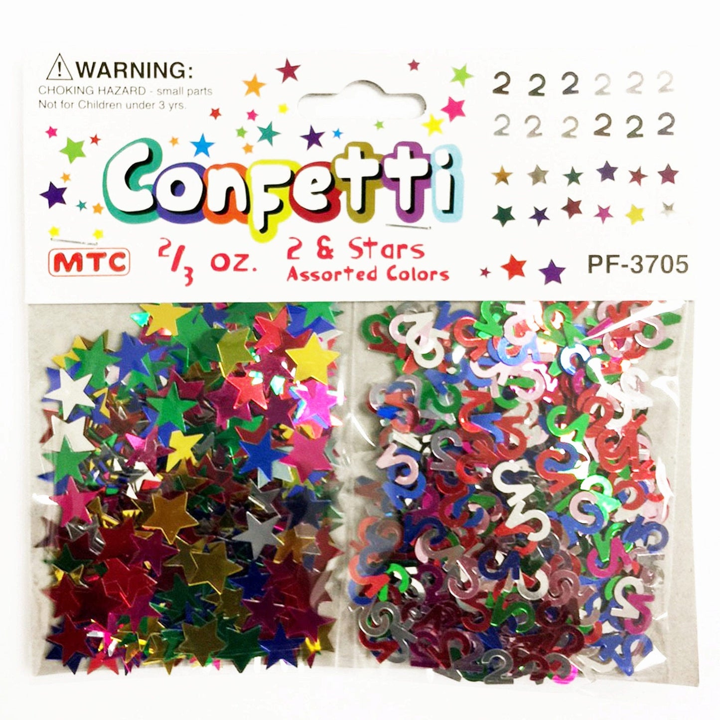 metallic star confetti 2 - 144 pieces - -- 56 per box