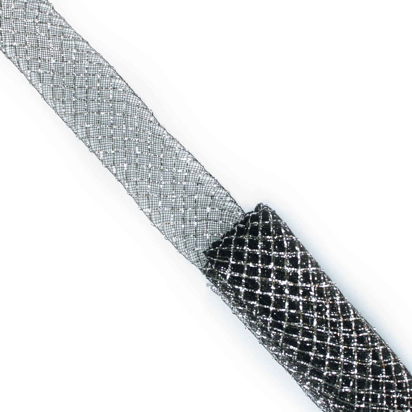 8m x 4.5cm mesh ribbon - black -- 56 per box