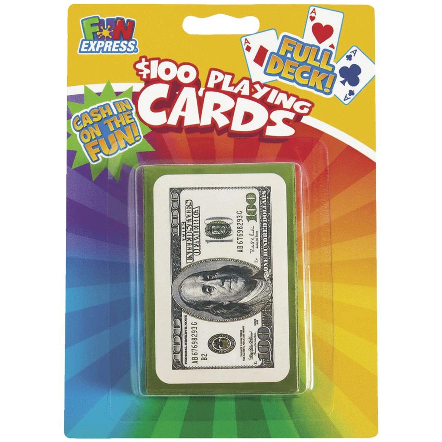 $100 bill playing cards -- 48 per box