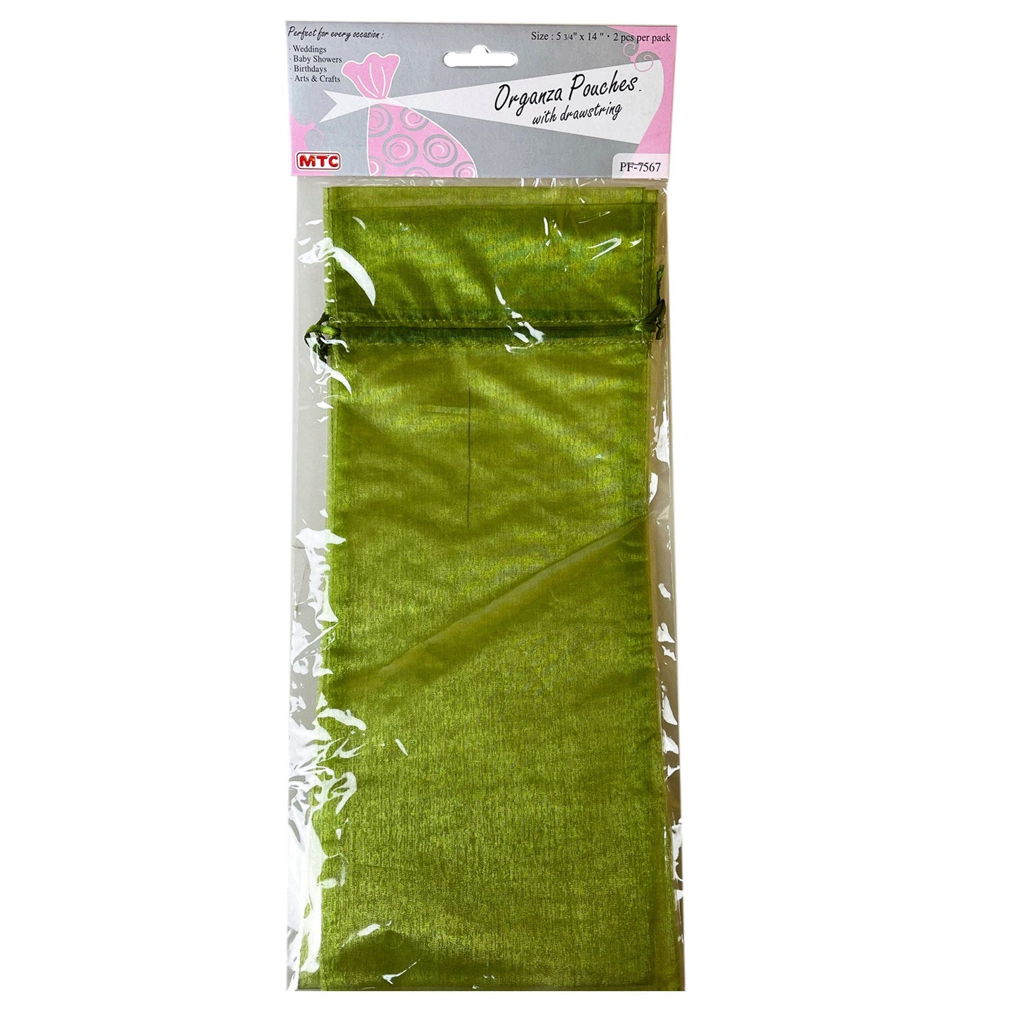 olive green pouches 5.75 x 14 - bulk -- 63 per box