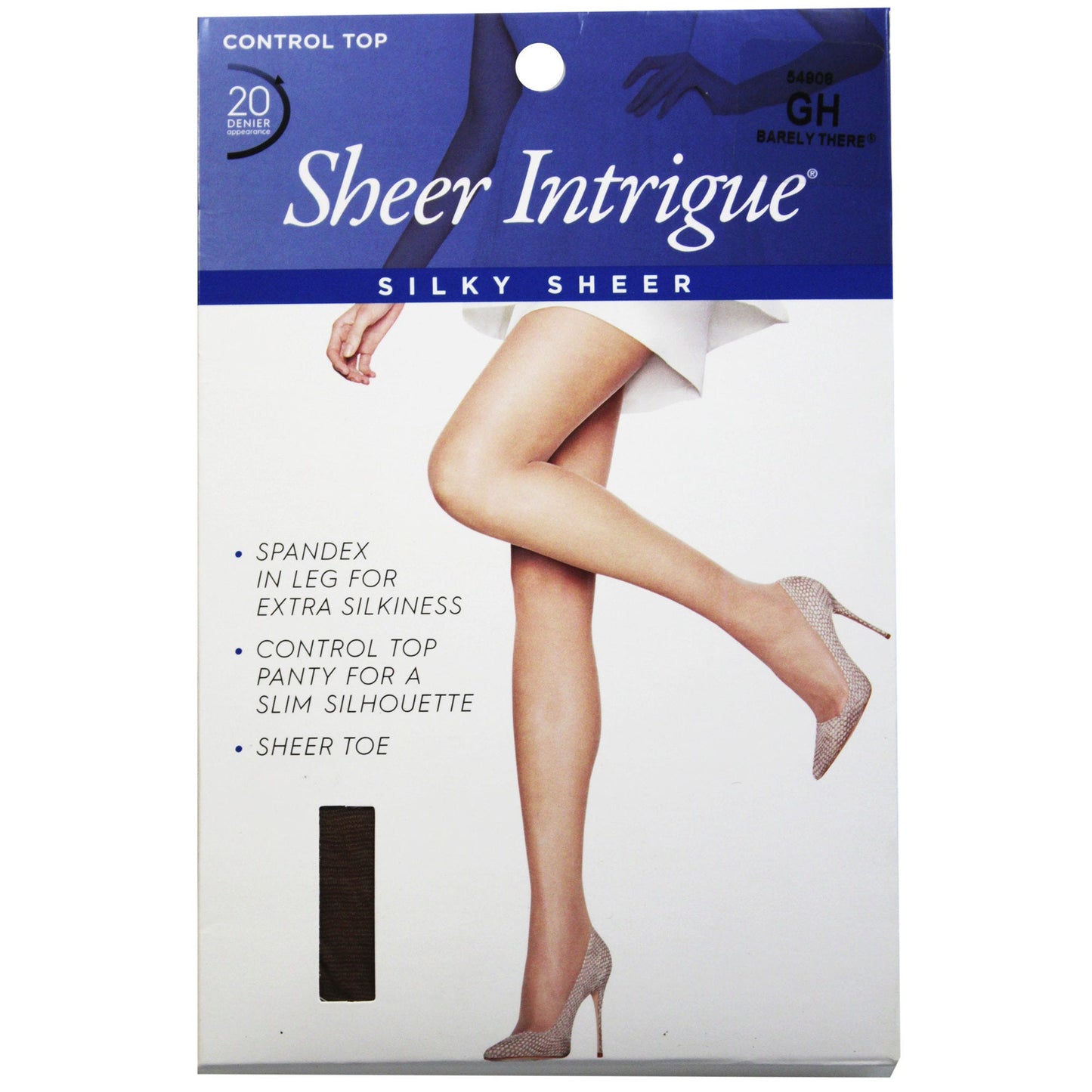 sheer intrigue control top pantyhose - xl - - -- 33 per box