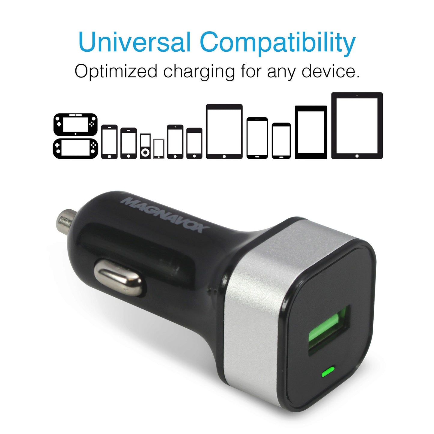 magnavox usb 3.0 quick car charger - -- 14 per box