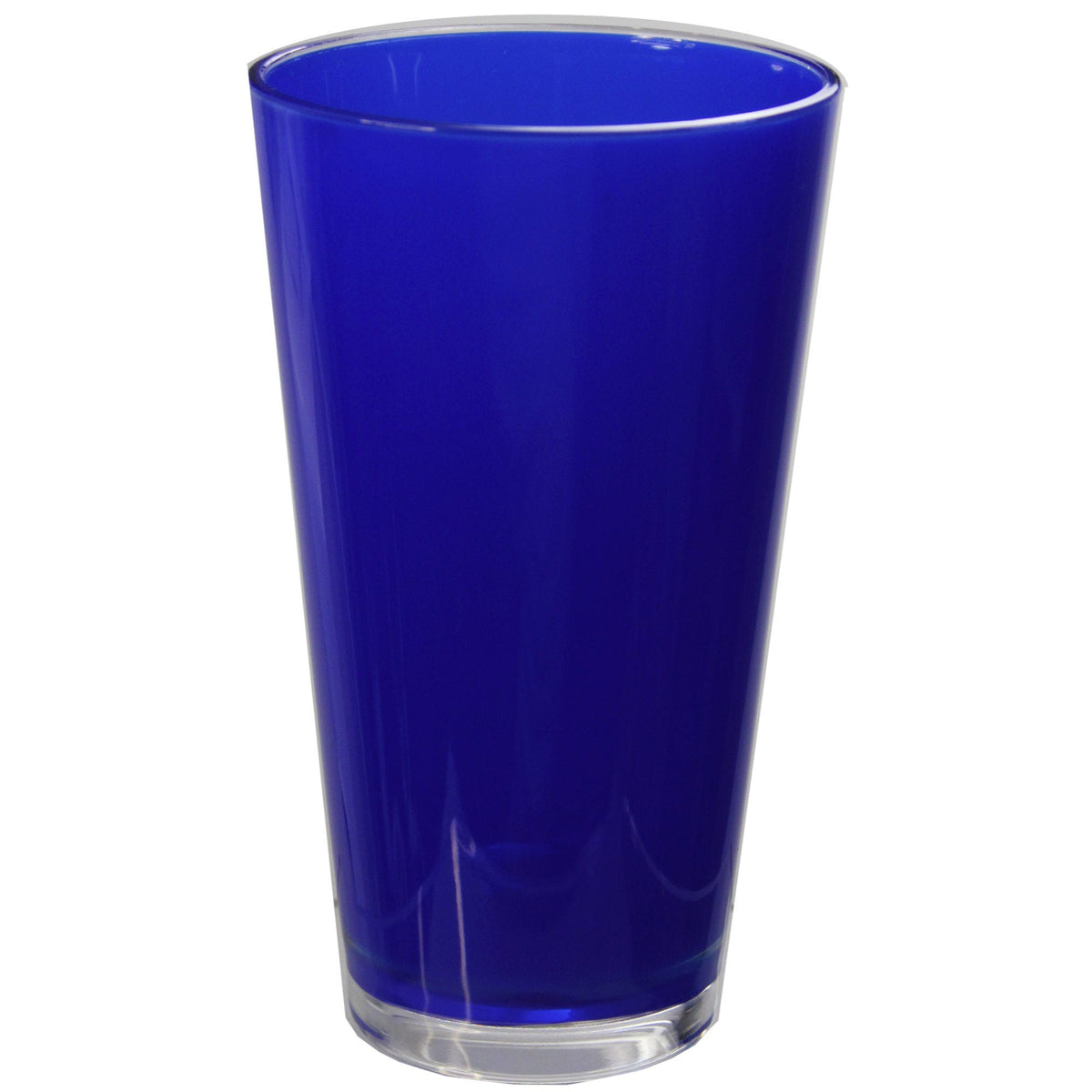 plastic pint glass in blue - - -- 25 per case