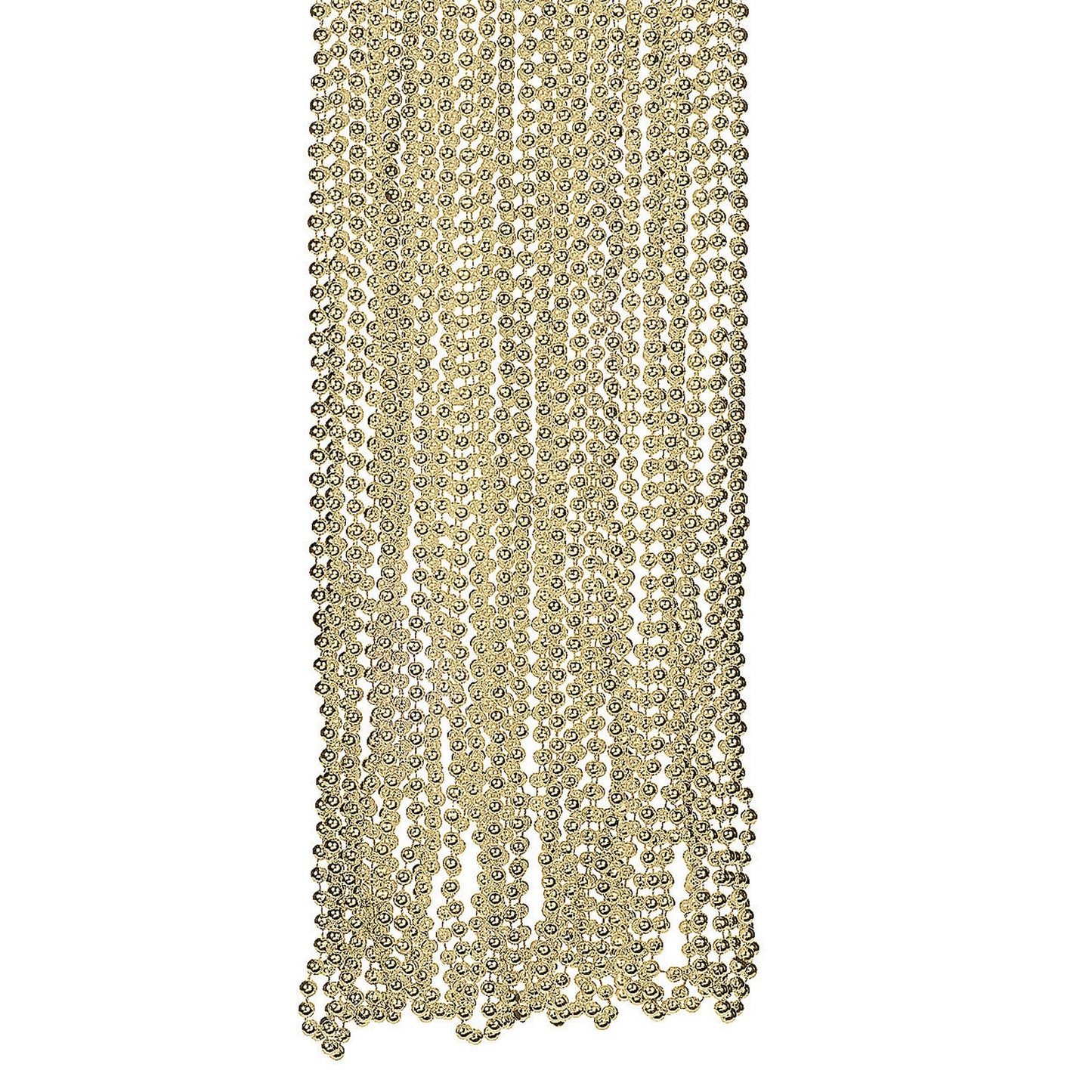 gold metallic bead necklaces - 4 pack - bulk -- 56 per box