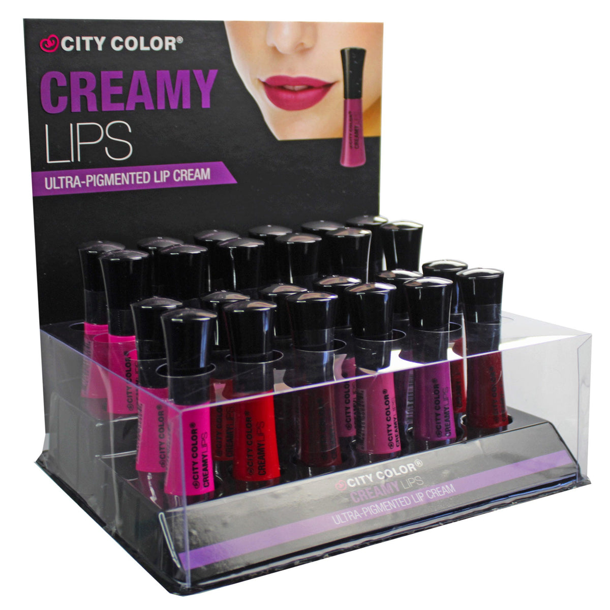 city colors creamy lips liquid lipstick - countertop display -- 62 per box