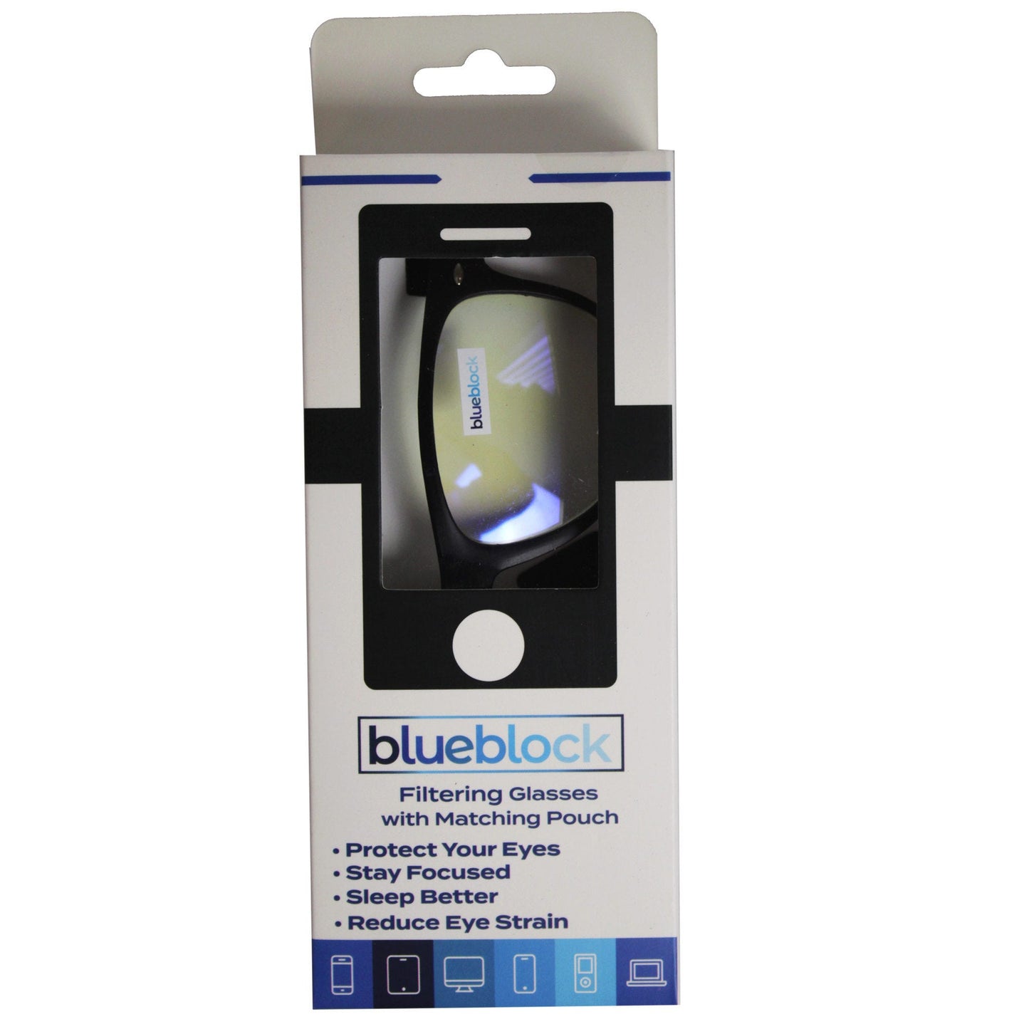blue light block non-reading glasses - -- 6 per box