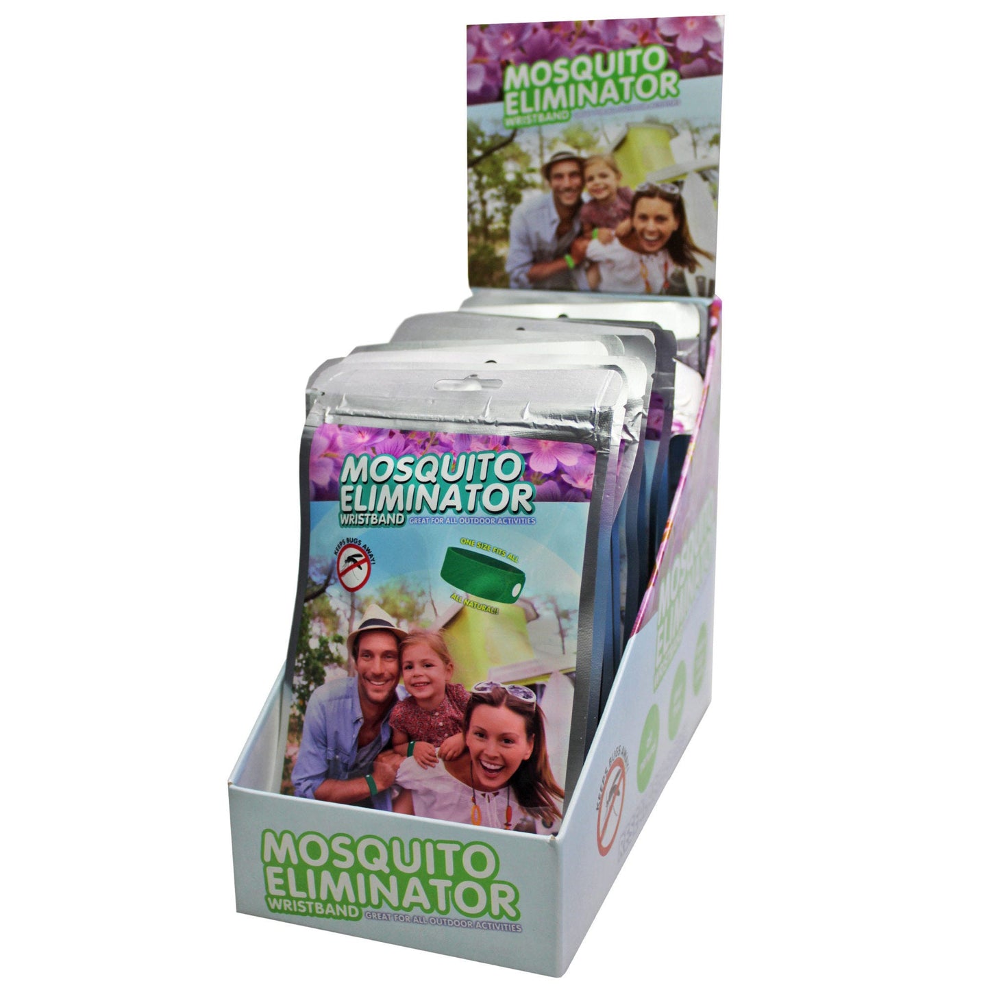 bug eliminator bracelets - 5 pack - countertop display - -- 16 per box
