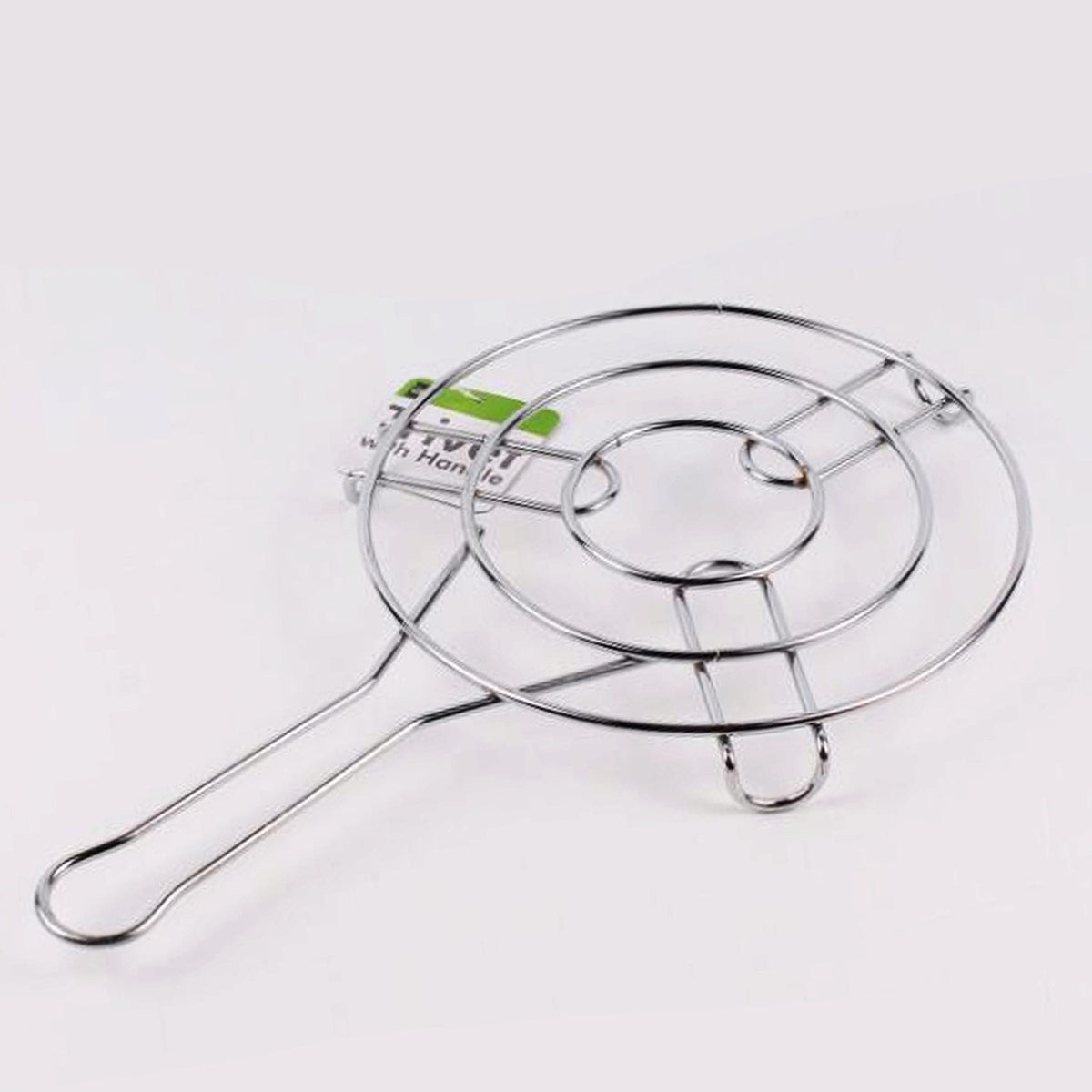 steel round trivet with long handle - - -- 12 per case