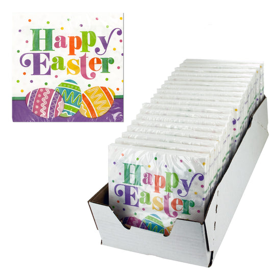 easter cheer lunch napkins countertop display -- 18 per case